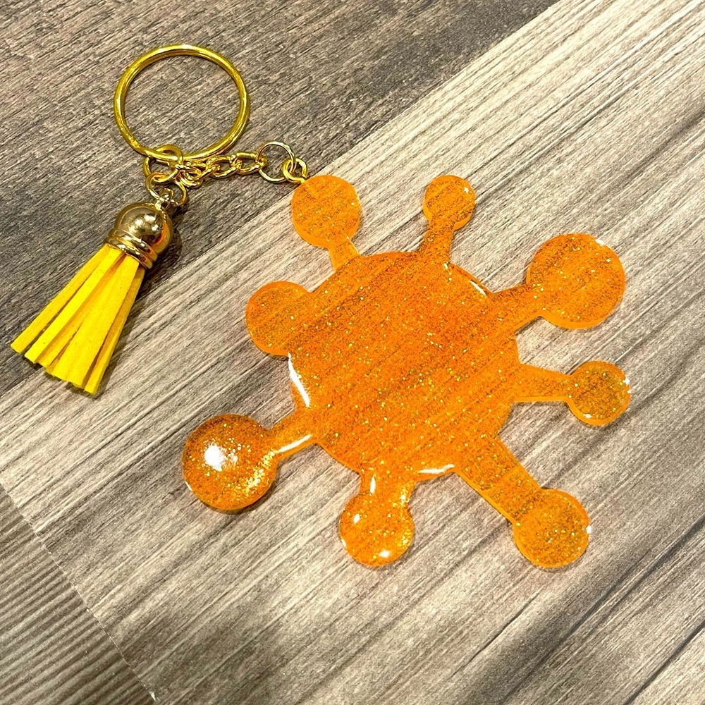 Handmade COVID Germ Keychain